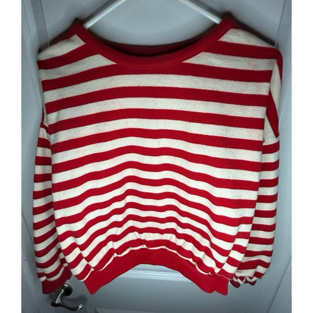 Vintage 90's ACA Candy Cane Striped Holiday Crewneck Sweatshirt‎ Womens Medium